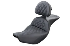 SADDLEMEN 0810-2090 I14-07-182BR Roadsofa™ with Backrest - Lattice Stitch -