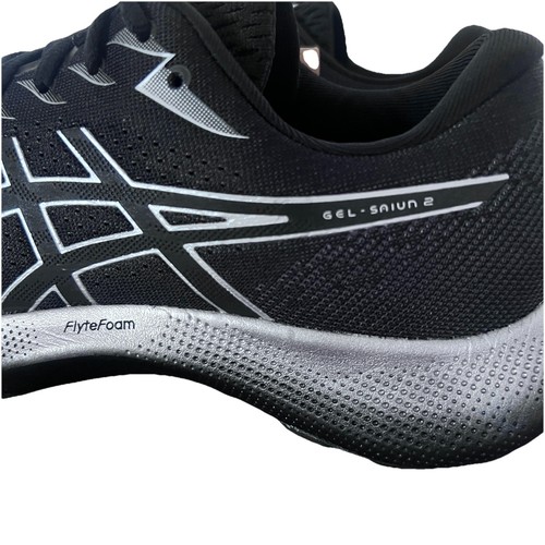ASICS Gel Saiun 2 Black Silver Mens Running Shoes Size 11 UK 10 EU 45 New - Picture 4 of 10