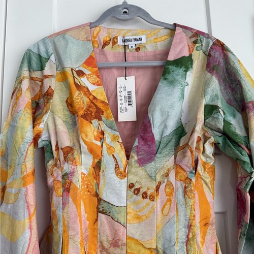 Andrea Iyamah Pana Estampado Corsé Mameluco Multicolor NUEVO con etiquetas - Imagen 4 de 9