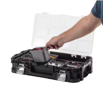 2 Husky Connect Stackable Toolbox Removable Bins Small Tool Box Parts Organizer