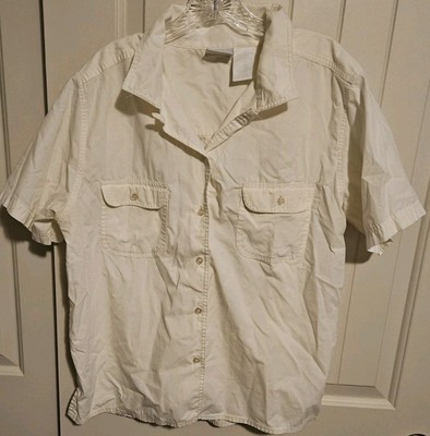 Bobbie Brooks Button Up Shirt Women's Size Large White