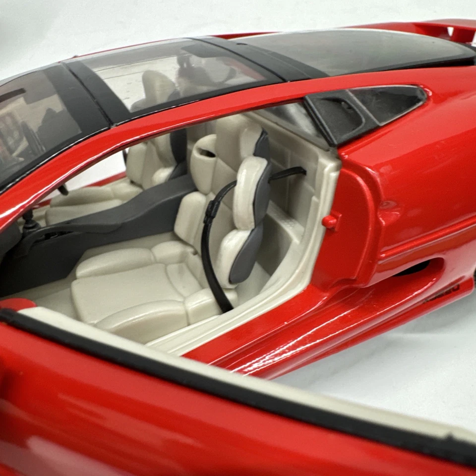 Maisto escala 1:18 Jaguar XJ220 diecast deportivo rojo modelo de coche de carreras, bueno Foto 4 de 4