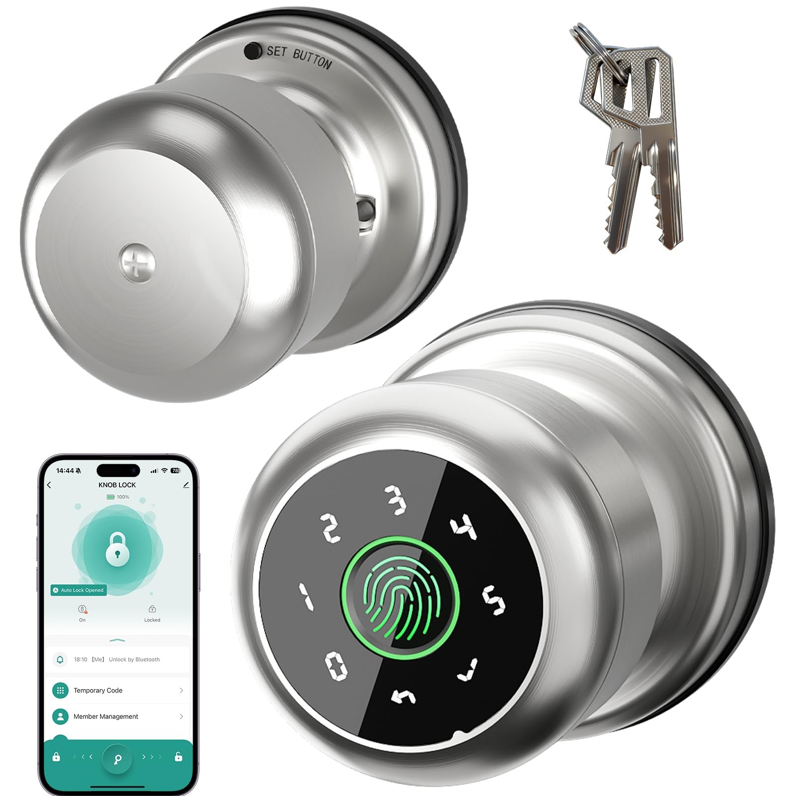 Smart Fingerprint Door Lock for Bedrooms