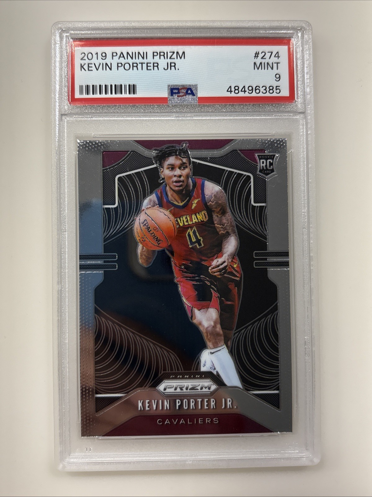 2019-20 Panini Prizm #274 Kevin Porter Jr rookie RC card PSA 9 Cavaliers
