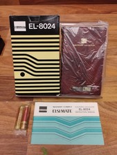 Vintage 1974 Sharp Calculator EL-8024 Leather Case, Manual, Box -Never Used READ