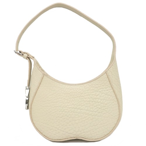 Burberry chess baguette shoulder bag 8083510 pearl cream color leather CHESS BA