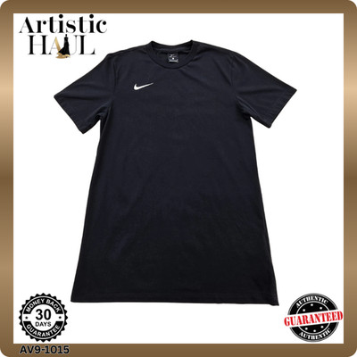 Nike Herren schwarzes Dri-FIT Kurzarm T-Shirt Small Baumwollmischung