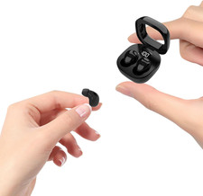 Discreet Mini Invisible Earbuds Wireless Bluetooth Micro Hidden Sleep Tiny Black