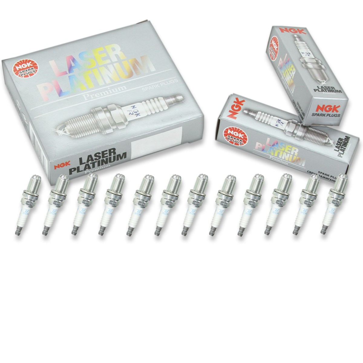 12 pcs NGK Laser Platinum Spark Plugs for 2004-2006 BMW 760i 6.0L V12 - aq