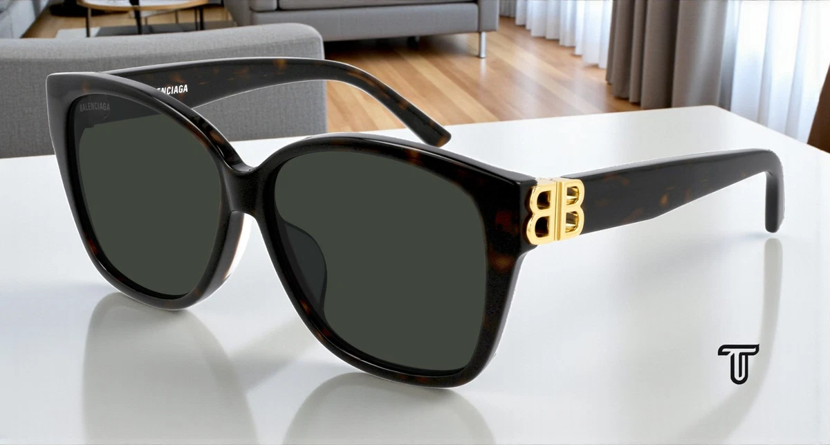 Balenciaga Brown Square Sunglasses for Women for sale | eBay