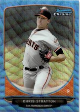2013 Bowman Chrome #BCP154 Chris Stratton Prospects Blue Wave Refractors