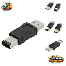 Firewire to USB Adapter - IEEE 1394 6 Pin Male to USB A Male Converter - 1 Pack