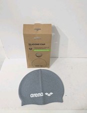 Arena Swim Cap Adult Fit Recycled Silicon Black Swimming Gray