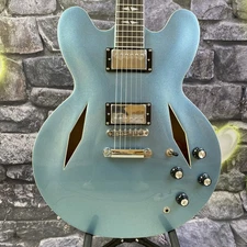 CLOSEOUT DG-335 Blue Semi-hollow Body Electric Guitar H-H Pickups high quality