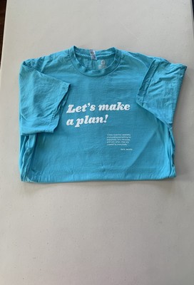 American Apparel  Blue T-Shirt Size M  Let s Make a Plan!  Jane Jacobs Quote