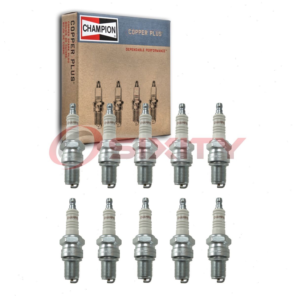 10 pc Champion Copper Plus 880 Spark Plugs for W24ESRU W22ESRU W21ESRL11 st