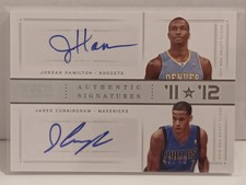2012-13 National Treasures Auto #95 Jordan Hamilton & Jared Cunningham 40/49