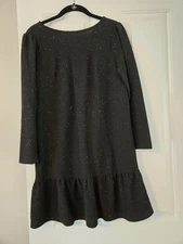 Womens Loft XS Black Speckled Dress