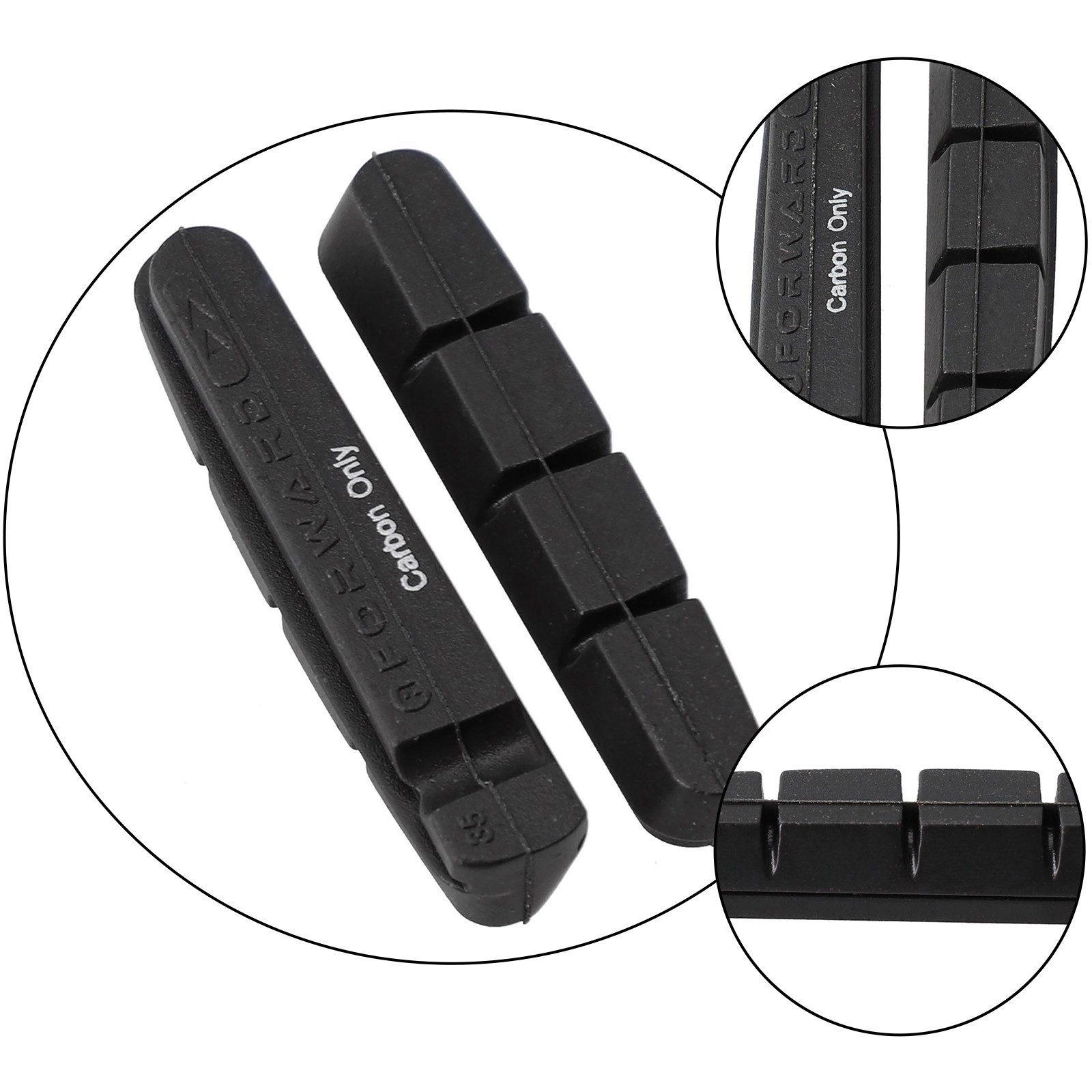 High-Performance Brake Pads for Shimano 105/Ultegra/R55C4 Wheels 1 Pair Rubber Formula