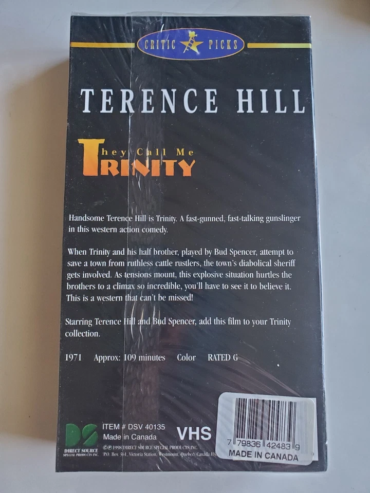 They Call Me Trinity VHS Terence Hill Direct Source Brand New Sealed - Image 2 of 2