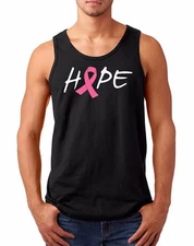 Hope Tank Top Mens Breast Cancer Awareness Shirt Just Beat It Support Gift Pink
