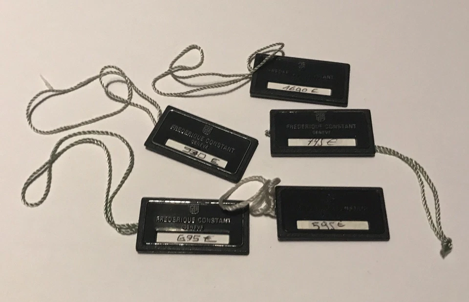 RARE LOT 5 ETIQUETTES, ETIQUETA, TAG MONTRE FREDERIQUE CONSTANT @ WATCH - Image 2 of 4