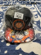 Dragon Ball Z Son Goku Adjustable Snapback Hat Bioworld W/ Patch Black  Cap New