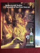 Wolfschmidt Genuine Vodka “the Czar Lives On” 1979 Print Ad - Great To Frame!