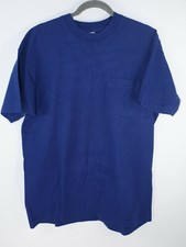 Fruit Of The Loom Shirt Mens XL Blue Pocket Cotton