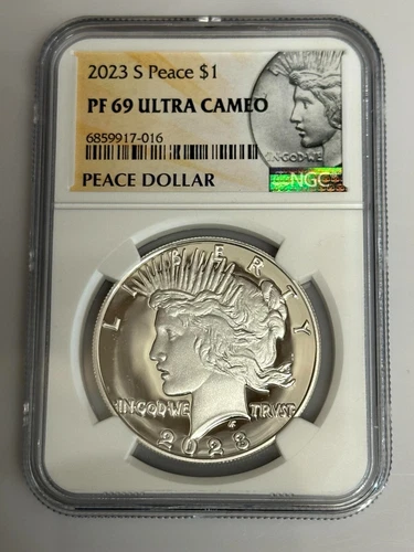 2023-S $1 Peace Silver Dollar NGC PF 69 UCAM Early Releases Peace Label W/OGP