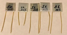QTY 5 5.0KΩ/0.01% LOW TC WIREWOUND PRECISION RESISTORS *NEW OLD STOCK*
