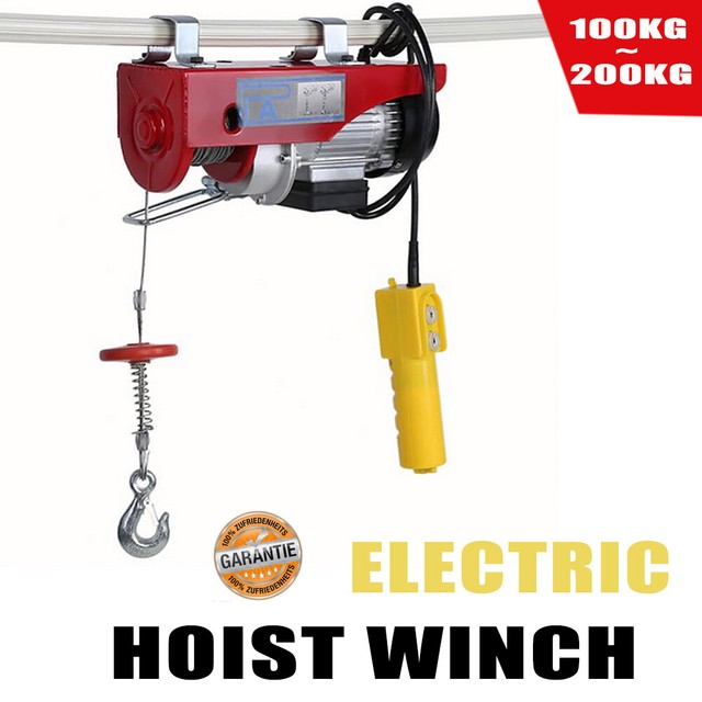 200kg Electric Hoist Scaffold Winch Lifting Crane Wire Motor Pulley