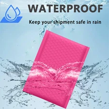 #0 6x10 6x9 Poly Bubble Mailers Padded Envelope Shipping Bag Hot Pink 5-1000 Pcs