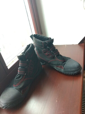 Fugu Ka-Ni japanische Stiefel VEGAN Red Stitch Schwarz UNISEX 23,5cm (37 EU)