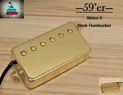 G.M. 59'er Alnico 5 Gold Humbucker Neck (50mm) (4-wire) for Gibson Epiphone 