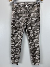 Pilcro and the Letterpress Anthro Velvet Gray Camo Jeans Pants midrise skinny 28