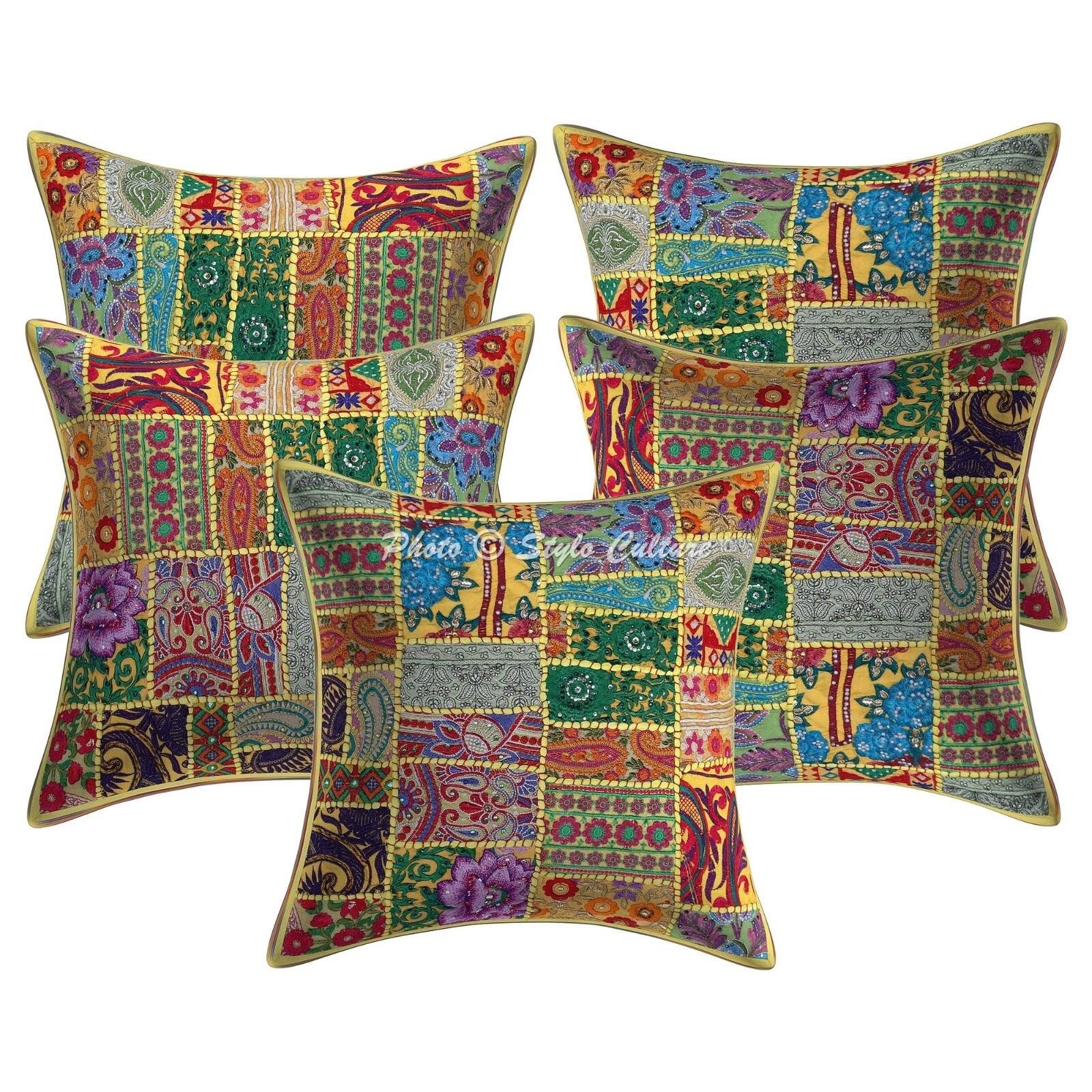 New Home Decor Patchwork Vintage 18 x 18 in Pillow Cover Case Cushion Room