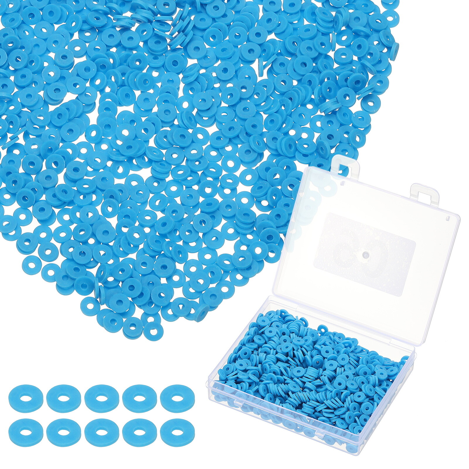 1000 Pcs Blue Heishi Beads Clay Beads Bracelet Jewelry Making DIY Kit