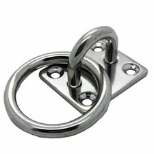 8mm Ring on Plate Stainless Steel 316 Marine Grade Mooring Ring FREE P+P