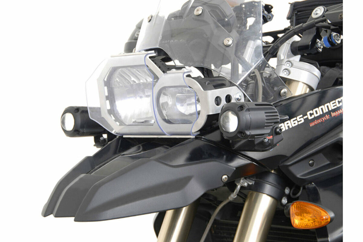 Supports feux additionnels BMW F 800 GS anti-vibrations en acier noir