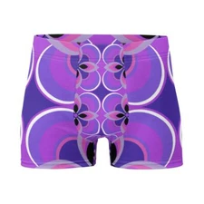 Mens Boxer Briefs | Purple Pattern | Mid Century Modern Style