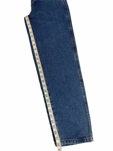 Vtg 90s Red Grid Guess 100% Cotton Blue Denim Bib Less Overalls Girls 14 USA - Picture 11 of 12