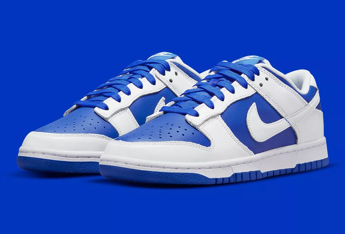 blue and white nike