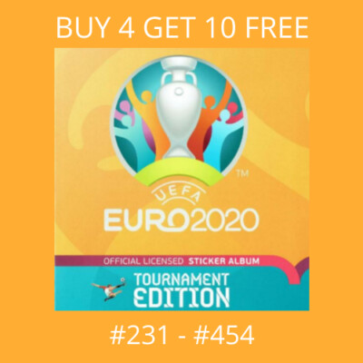 Euro 2020 Panini UEFA Turnieredition Aufkleber Sammlung #231 - #454