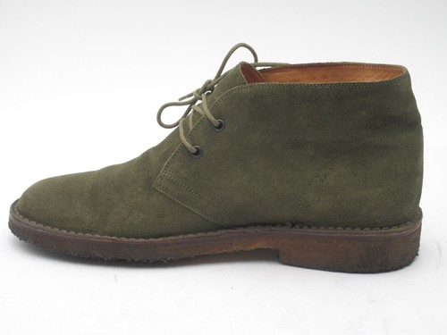 Men's Ralph Lauren Green Suede Italian Chukka Boots Size 9.5 D - Picture 6 of 10