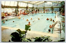 Resorts International Hotel Casino Atlantic City New Jersey NJ Pool Postcard