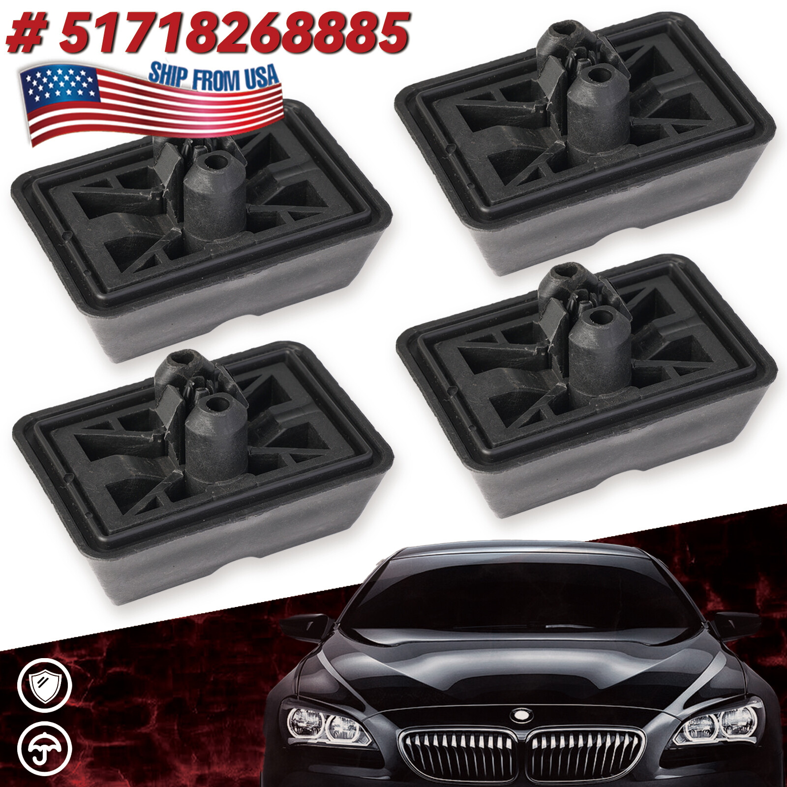 4x Jack Jacking Point Pad Lifting Support 51718268885 for BMW 3 6 7er X3 E46 Z4