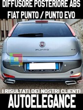 Fiat Punto/Punto Evo Unten Stoßstange Diffusor Schwarz mit Klemmen Ovale ABS