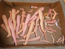 Large Lot of Pairs Vintage 1950s 70s Plastic Vinyl Girl Doll Legs and Arms