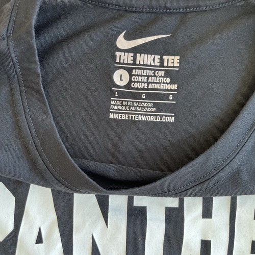 Nike Carolina Panthers Youth Large T Shirt Black NFL Engineered to Specs New - Picture 6 of 10